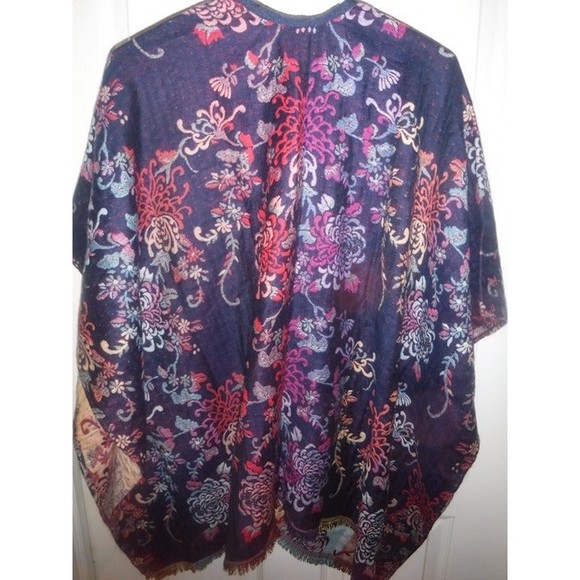 Chicos Reversible Ruana Sweater OSFA - Picture 6 of 12